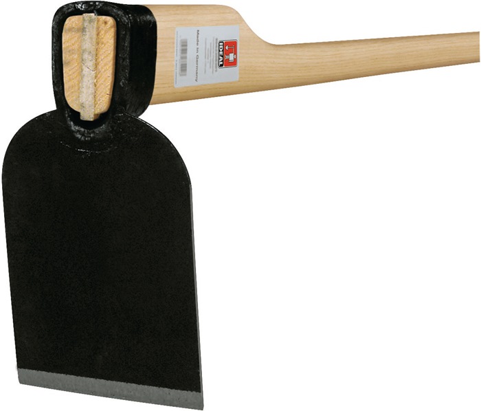 Kleinhacke Blattmaß 145x95x100mm geschmiedet,m.Eschenstiel G.1000g IDEAL