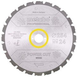 Kreissägeblatt power cut wood professional D254xB2,4xBohrung30mm 24Z. WZ 5Gr.neg