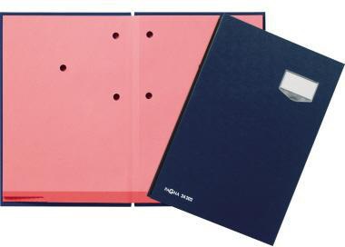 PAGNA Unterschriftenmappe de Luxe 24202-02 20Fächer Pappe blau