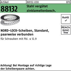 Unterlegscheibe R 88132 geklebt NL 16 Sta zinklamellenb. 100St. NORD-LOCK