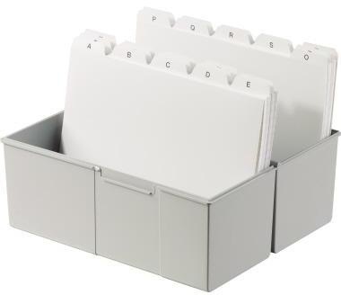 HAN Karteikasten 975-11 DIN A5 quer max. 450Karten PS lichtgrau