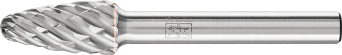 Frässtift RBF D.10mm Kopf-L.20mm Schaft-D.6mm HM Verz.STEEL PFERD