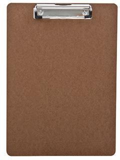 Klemmbrett 22,3x31,2cm Klemme silber Holzfaser braun