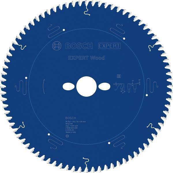 Kreissägeblatt Expert for Wood AD 254mm Z.80 WZ Bohr.30mm Schnitt-B.2,6mm