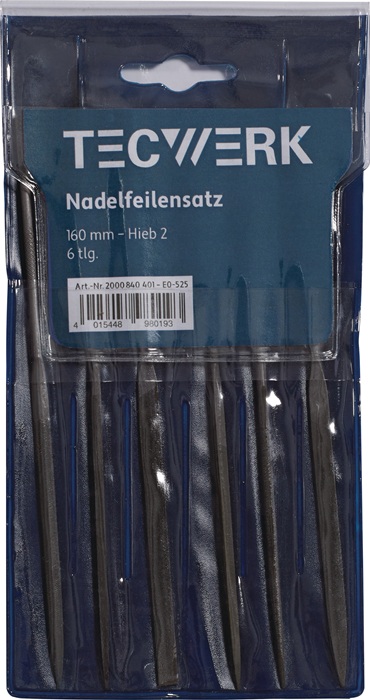 Nadelfeilensatz L.160mm Hieb 2 6-tlg.TECWERK
