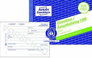 Avery Zweckform Ausgabebeleg 1205 DIN A6 quer 50Blatt weiß