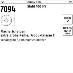 Unterlegscheibe ISO 7094 5 Stahl 100 HV 100 Stück