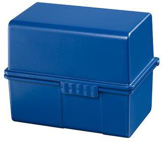 HAN Karteikasten 977-14 DIN A7 quer max. 300Karten PS blau