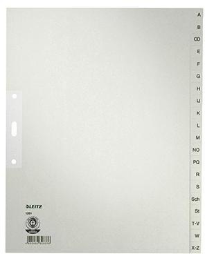 Leitz Register 12010085 DIN A4 A-Z volle Höhe Tauenpapier grau