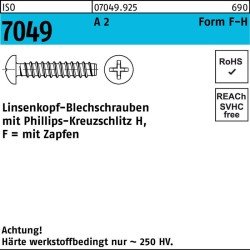 Blechschraube ISO 7049 LIKO Zapfen/PH 2,9x 13 -F-H A 2 1000Stück