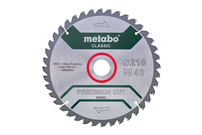 Kreissägeblatt cordless cut wood classic AD 216mm Z.40 Bohr.30mm Schnitt-B.2,4mm