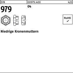 Kronenmutter DIN 979 niedrig M24 Automatenstahl 25 Stück