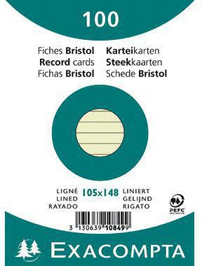Exacompta Karteikarte 10849SE DIN A6 liniert grün 100 St./Pack.