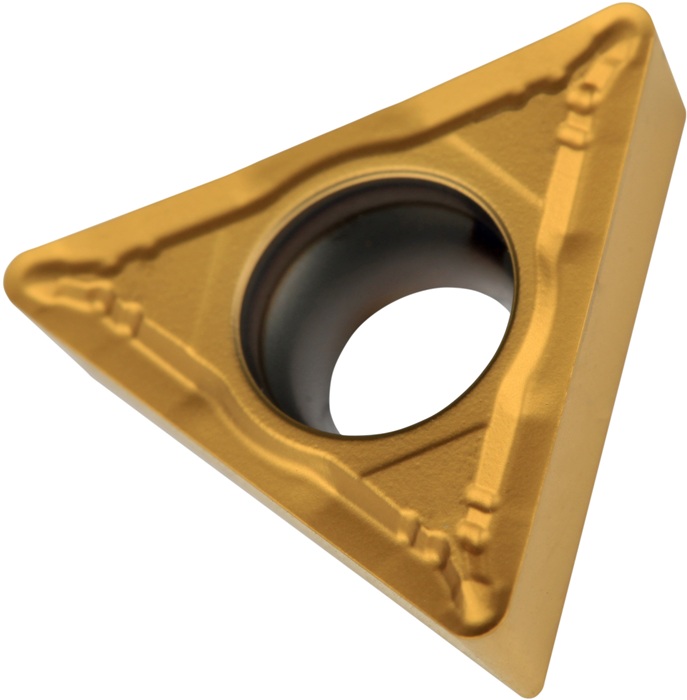 Drehwendeschneidplatte ISO TCMT 16T304E-UR:TT310 D.4,4mm PVD beschichtet Gold