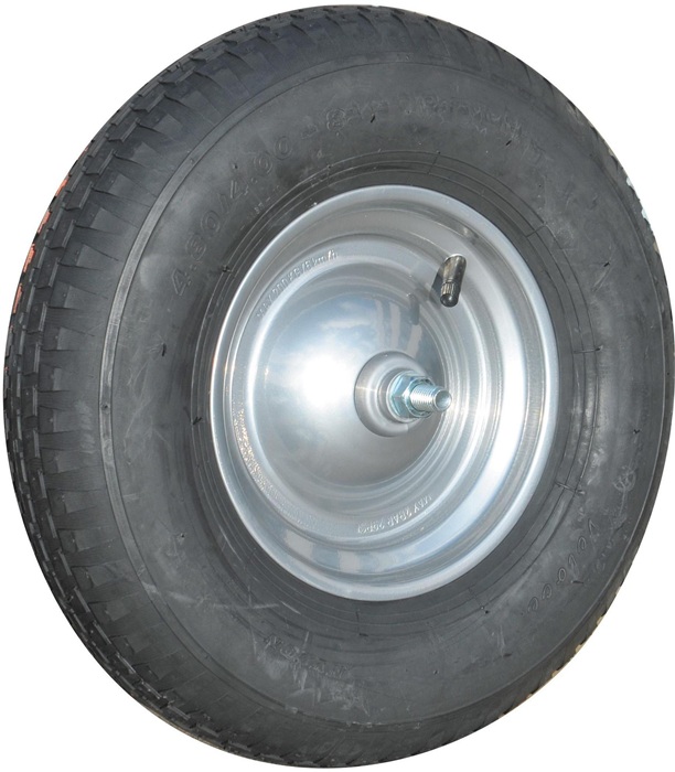 Luftrad D.400mm Radbreite 100mm m.Schlauch,Achse MÜBA