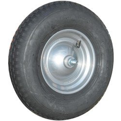 Luftrad D.400mm Radbreite 100mm m.Schlauch,Achse MÜBA