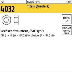 Sechskantmutter ISO 4032 M12 Titan (Grade 2) 25 Stück
