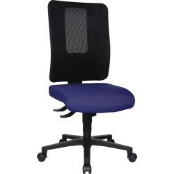 Bürodrehstuhl m.Synchr.-Techn.schwarz/blau 450-550mm Trgf.110kg TOPSTAR