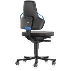 Arbeitsdrehstuhl Nexxit Rl.Grifffarbe blau Supertec-Gewebe