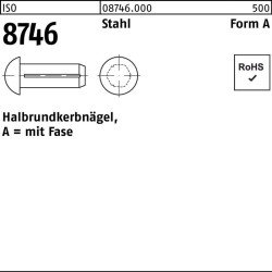 Halbrundkerbnagel ISO 8746 Fase 2x 6 Stahl 5000 Stück