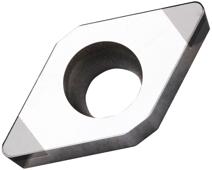 Drehwendeschneidplatte ISO DCGW 11T304S01020B:TB310 D. 4,5mm Silber-Schwarz