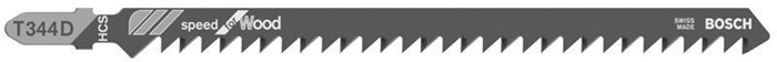Stichsägeblatt T 344 D Gesamt-L.152mm Zahnt.4mm HCS 5 St./Karte BOSCH