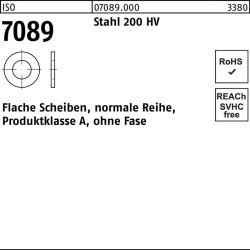 Unterlegscheibe ISO 7089 o.Fase 16 Stahl 200 HV 100 Stück