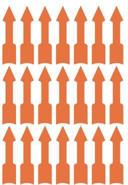 Avery Zweckform Hinweisetikett Pfeil 3008 leuchtorang 63 St./Pack.