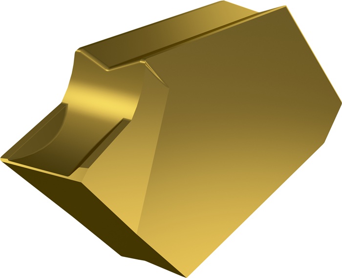 Drehwendeschneidplatte ISO LFUX 030800TR:T8330 Tiefe 4,9mm PVD beschichtet Gold