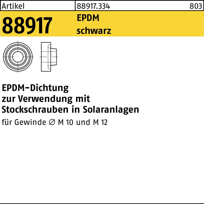 Dichtung R 88917 für M10/M 12 EPDM sw 5000 Stück
