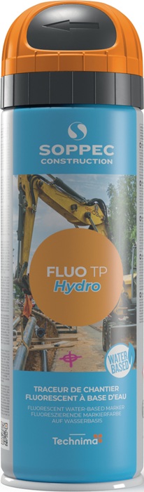 Baustellenmarkierspray Fluo TP Hydro neonorange 500ml Spraydose SOPPEC