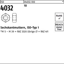 Sechskantmutter ISO 4032 M4 10 1000 Stück