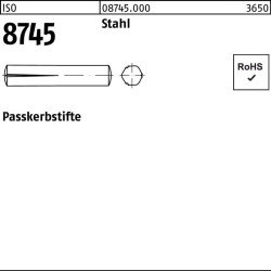 Passkerbstift ISO 8745 6x 30 Stahl 100 Stück