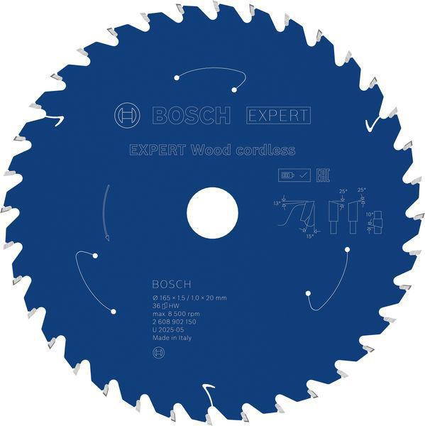 Kreissägeblatt Expert Wood AD 165mm Z.36 WZ Bohr.20mm Schnitt-B.1,5mm