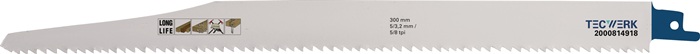 Säbelsägeblatt L.300mm B.22mm TPI 5/8 5/3,2mm 3 St./Karte TW