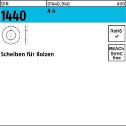 Scheibe DIN 1440 f.Bolzen 14x 28x 3 A 4 100 Stück