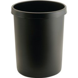 Papierkorb 45l H480xØ390mm m.Griffrand Ku.schwarz