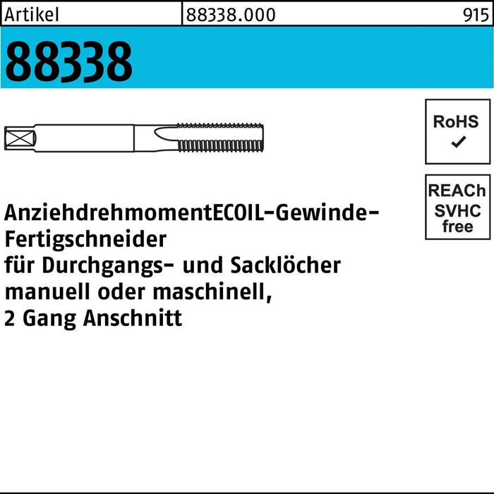 Gewindefertigbohrer R 88339 M16 Stahl 1 Stück AMECOIL