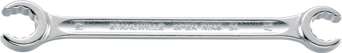 Doppelringschlüssel OPEN-RING 24 19x22mm 230mm m.Doppel-6kant STAHLWILLE