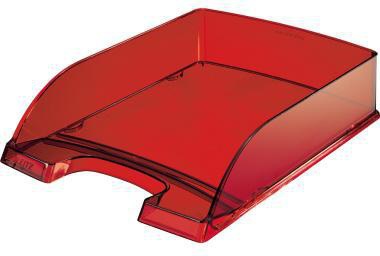Leitz Briefablage Transparent Plus 52260028 DIN A4 PS dunkelrot