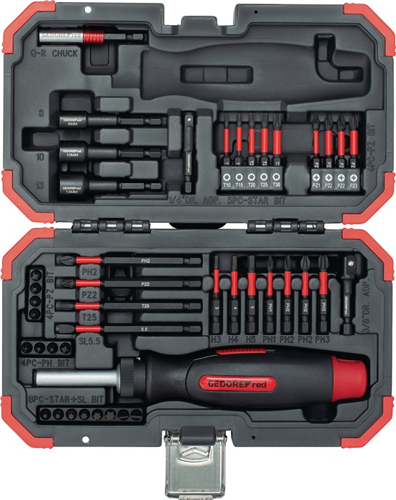 Bitsortiment R33003043 43-tlg.PH/PZD/TX/Schlitz GEDORE RED