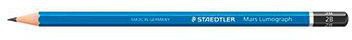 STAEDTLER Bleistift Mars Lumograph 100-2B 17,5cm 2B Schaft blau
