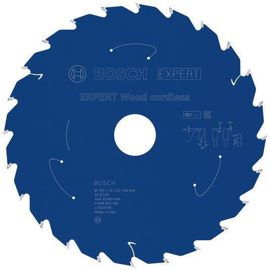 Kreissägeblatt Expert Wood AD 190mm Z.24 WZ Bohr.30mm Schnitt-B.1,5mm