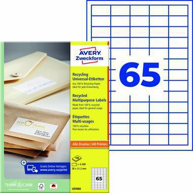 Avery Zweckform Etikett RC LR3666 38x21,2mm nws 6500St