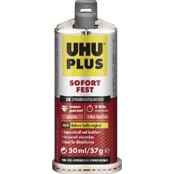 2K-Epoxidharzklebstoff PLUS SOFORTFEST 57g farblos Doppelkart.UHU