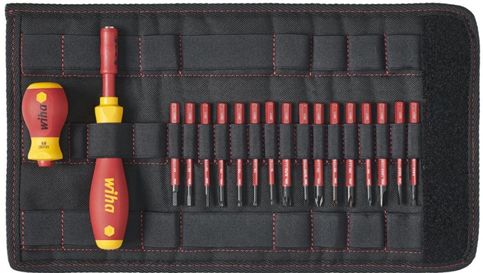 Schraubendrehersatz SlimVario® 18-tlg.m.Wechselkl.VDE isol.WIHA