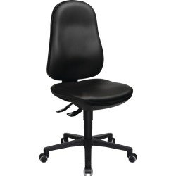 Arbeitsdrehstuhl Point 70 C Bodengleiter+Fußring Kunstlederpolster schwarz