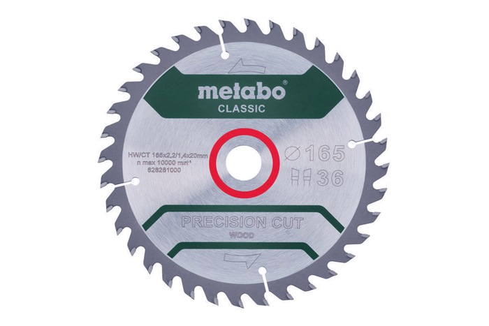 Kreissägeblatt precision cut wood classic D165x2,2/1,4xBohrung20mm Z.36 WZ