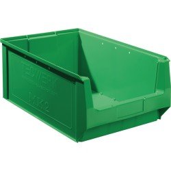 Sichtlagerkasten L500/450xB310xH200mm PE grün TECWERK