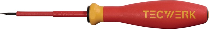 Schraubendreher Schneiden-B.3mm Klingen-L.100mm VDE isol.TECWERK